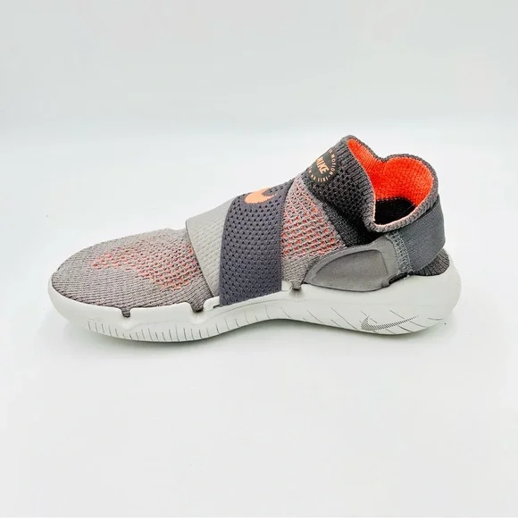 Nike shoes Free RN Motion Flyknit Running Shoes gray and orange Women Size 7.5 - Picture 4 of 10